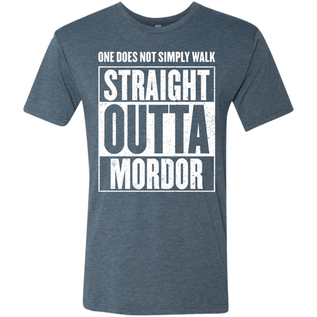 T-Shirts Indigo / S Straight Outta Mordor Men's Triblend T-Shirt