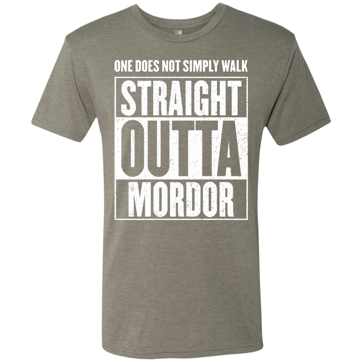 T-Shirts Venetian Grey / S Straight Outta Mordor Men's Triblend T-Shirt