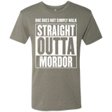 T-Shirts Venetian Grey / S Straight Outta Mordor Men's Triblend T-Shirt