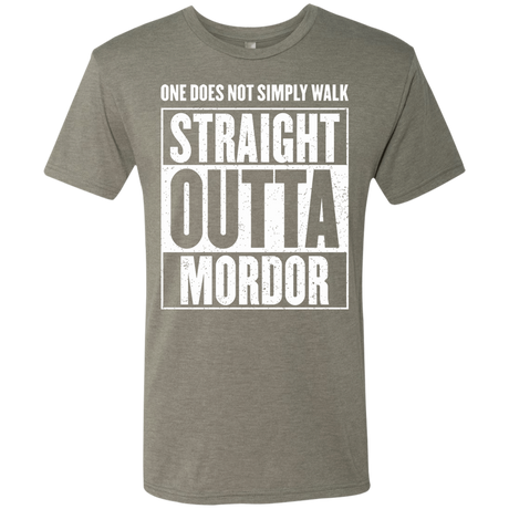 T-Shirts Venetian Grey / S Straight Outta Mordor Men's Triblend T-Shirt