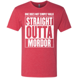 T-Shirts Vintage Red / S Straight Outta Mordor Men's Triblend T-Shirt