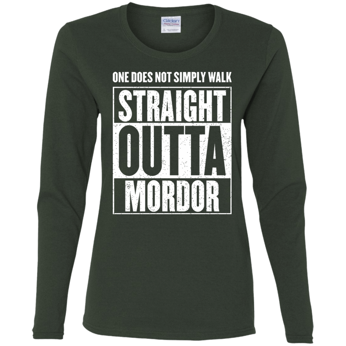 T-Shirts Forest / S Straight Outta Mordor Women's Long Sleeve T-Shirt