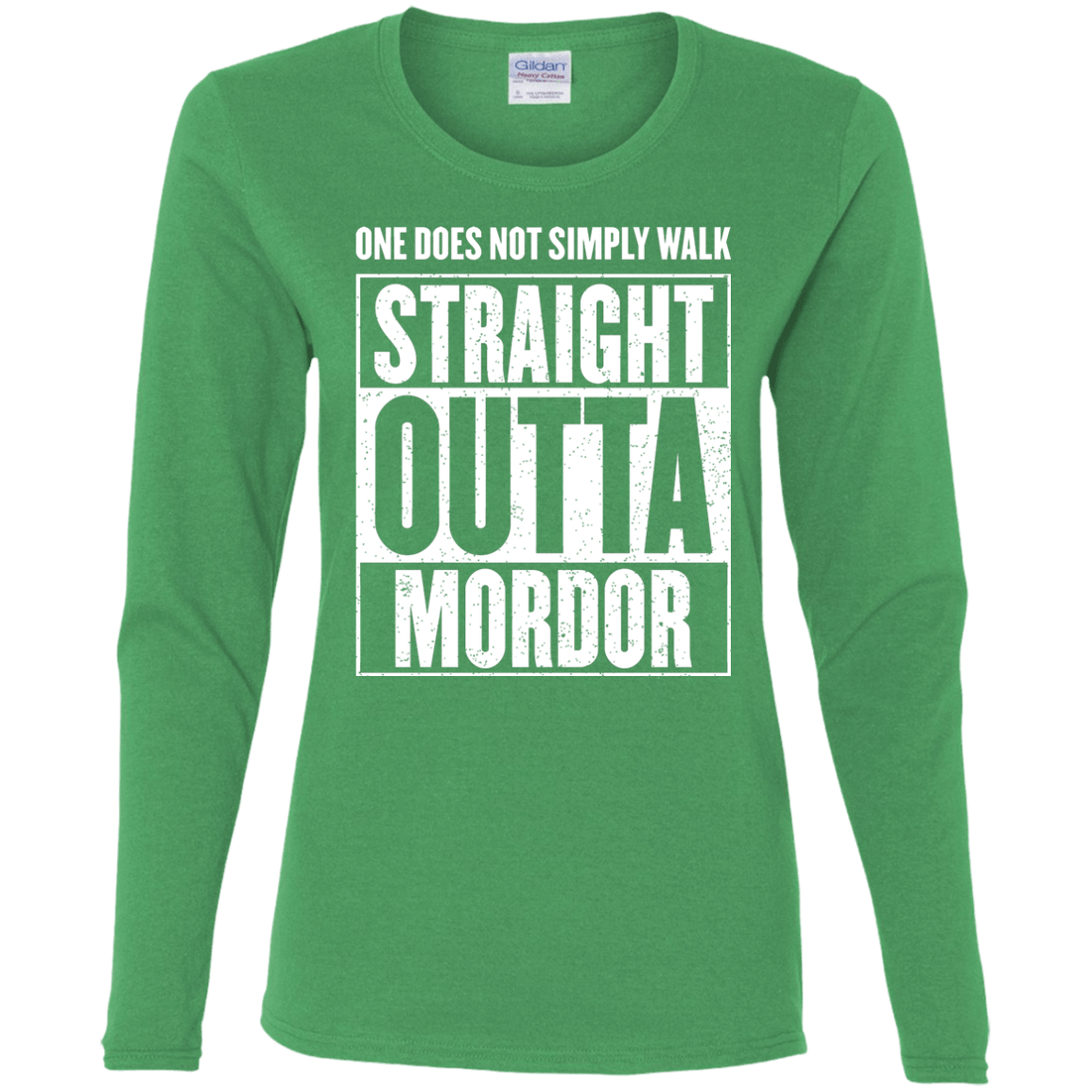 T-Shirts Irish Green / S Straight Outta Mordor Women's Long Sleeve T-Shirt