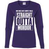 T-Shirts Purple / S Straight Outta Mordor Women's Long Sleeve T-Shirt
