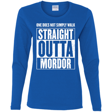 T-Shirts Royal / S Straight Outta Mordor Women's Long Sleeve T-Shirt
