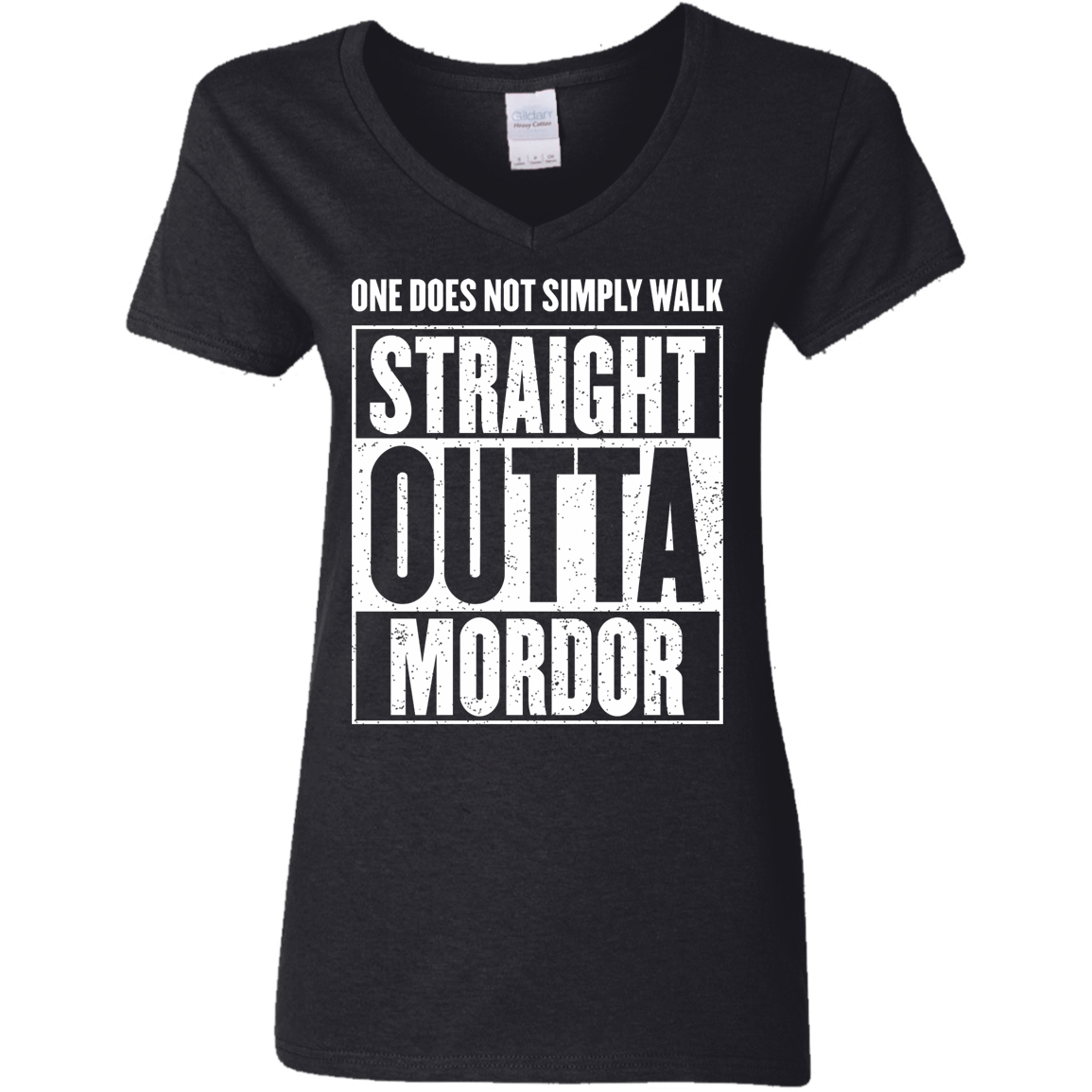 T-Shirts Black / S Straight Outta Mordor Women's V-Neck T-Shirt