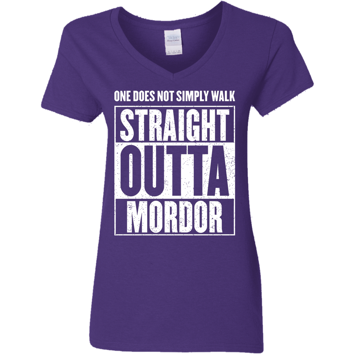 T-Shirts Purple / S Straight Outta Mordor Women's V-Neck T-Shirt