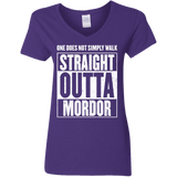 T-Shirts Purple / S Straight Outta Mordor Women's V-Neck T-Shirt