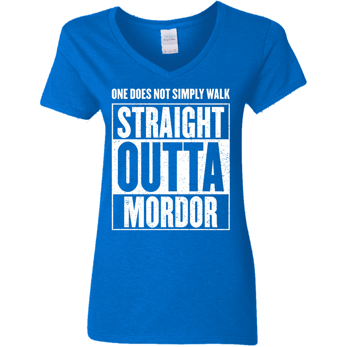 T-Shirts Royal / S Straight Outta Mordor Women's V-Neck T-Shirt