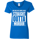 T-Shirts Royal / S Straight Outta Mordor Women's V-Neck T-Shirt