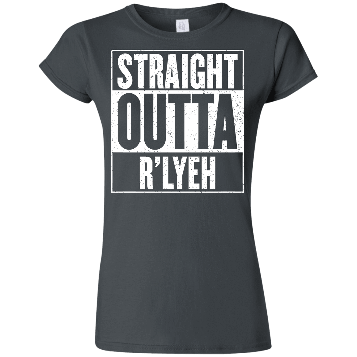 T-Shirts Charcoal / S Straight Outta R'lyeh Junior Slimmer-Fit T-Shirt