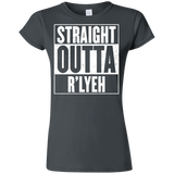 T-Shirts Charcoal / S Straight Outta R'lyeh Junior Slimmer-Fit T-Shirt