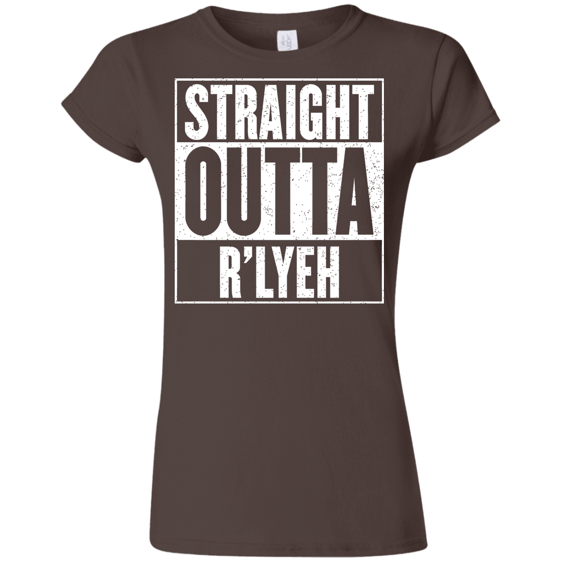 T-Shirts Dark Chocolate / S Straight Outta R'lyeh Junior Slimmer-Fit T-Shirt