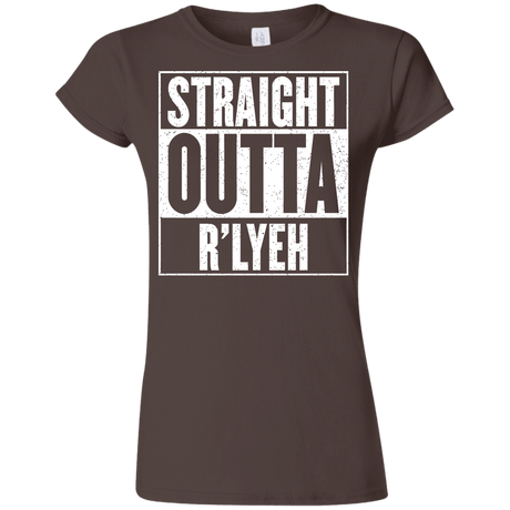 T-Shirts Dark Chocolate / S Straight Outta R'lyeh Junior Slimmer-Fit T-Shirt