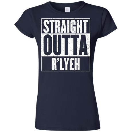 T-Shirts Navy / S Straight Outta R'lyeh Junior Slimmer-Fit T-Shirt