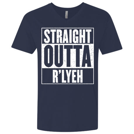 T-Shirts Midnight Navy / X-Small Straight Outta R'lyeh Men's Premium V-Neck