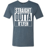 T-Shirts Indigo / S Straight Outta R'lyeh Men's Triblend T-Shirt