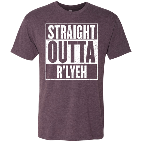 T-Shirts Vintage Purple / S Straight Outta R'lyeh Men's Triblend T-Shirt