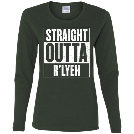 T-Shirts Forest / S Straight Outta R'lyeh Women's Long Sleeve T-Shirt