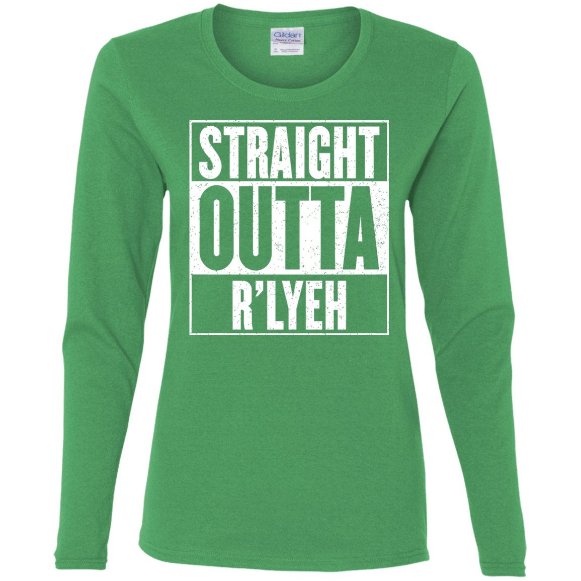 T-Shirts Irish Green / S Straight Outta R'lyeh Women's Long Sleeve T-Shirt