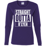 T-Shirts Purple / S Straight Outta R'lyeh Women's Long Sleeve T-Shirt