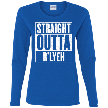 T-Shirts Royal / S Straight Outta R'lyeh Women's Long Sleeve T-Shirt