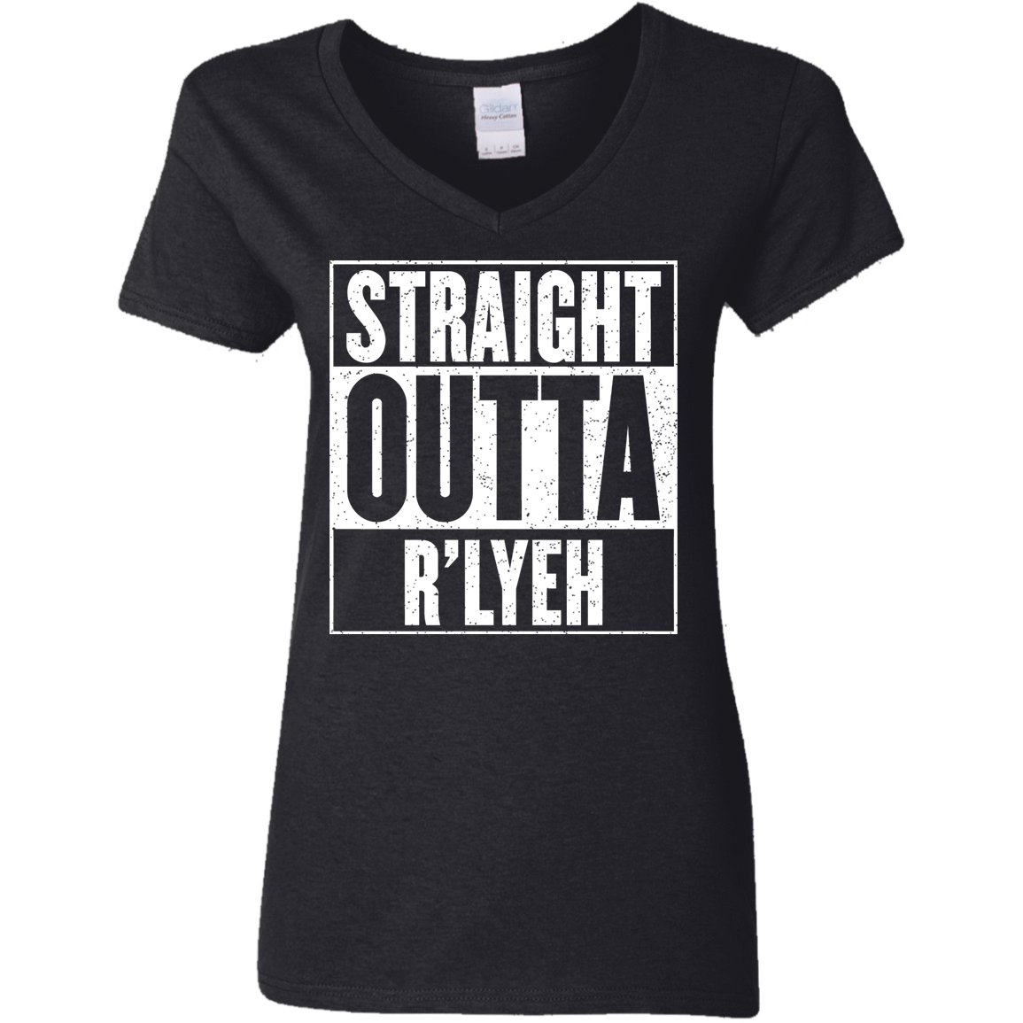 T-Shirts Black / S Straight Outta R'lyeh Women's V-Neck T-Shirt