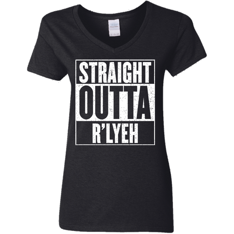 T-Shirts Black / S Straight Outta R'lyeh Women's V-Neck T-Shirt