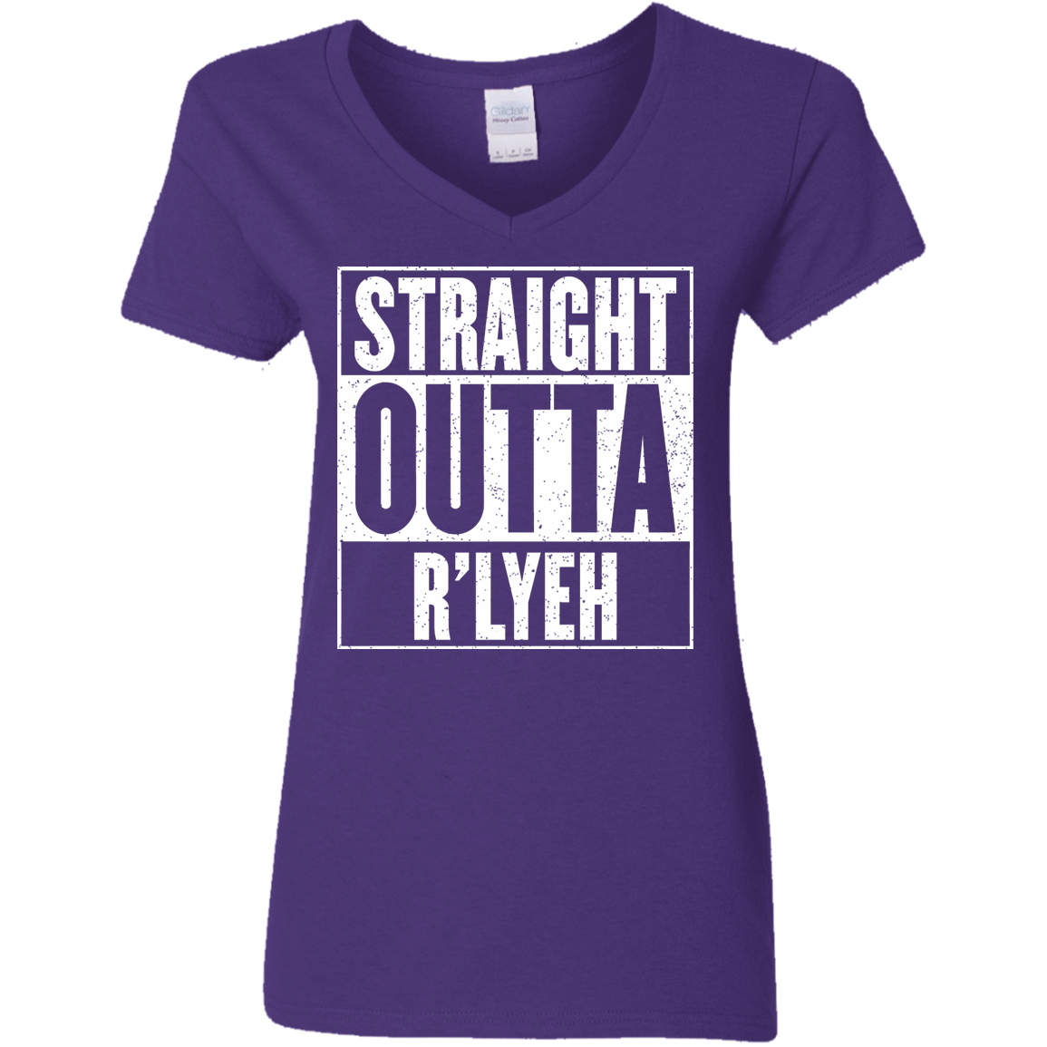 T-Shirts Purple / S Straight Outta R'lyeh Women's V-Neck T-Shirt