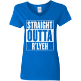 T-Shirts Royal / S Straight Outta R'lyeh Women's V-Neck T-Shirt