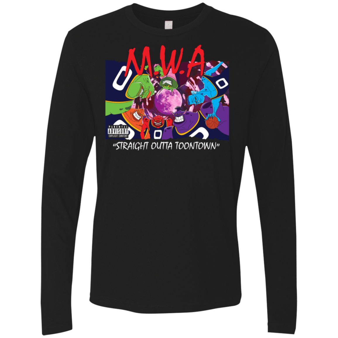 T-Shirts Black / S Straight Outta Toontown Men's Premium Long Sleeve