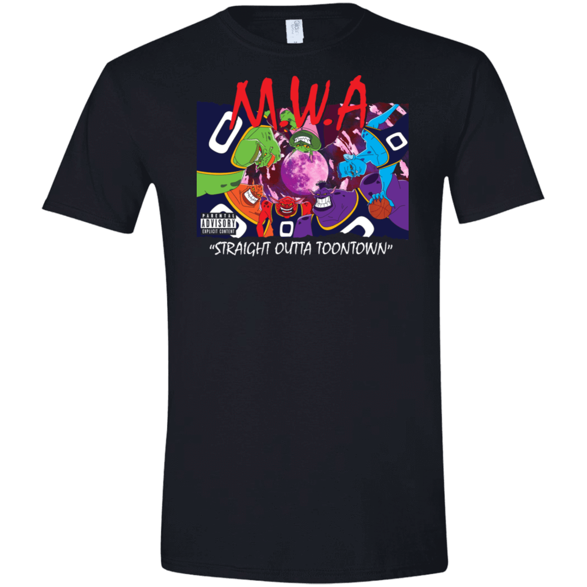 T-Shirts Black / X-Small Straight Outta Toontown Men's Semi-Fitted Softstyle