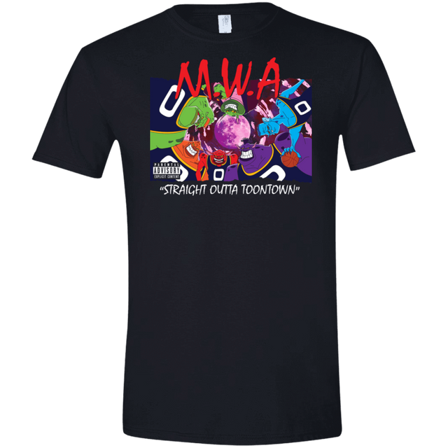 T-Shirts Black / X-Small Straight Outta Toontown Men's Semi-Fitted Softstyle