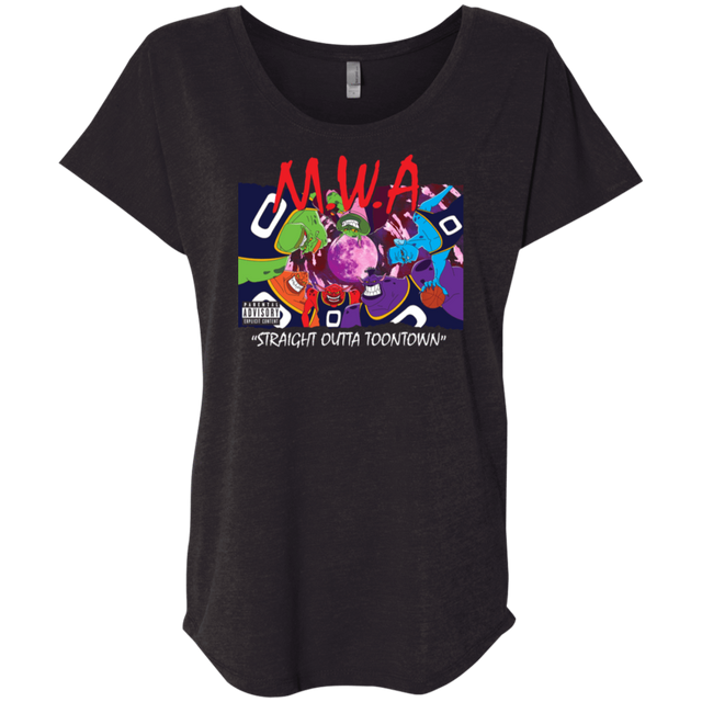 T-Shirts Vintage Black / X-Small Straight Outta Toontown Triblend Dolman Sleeve