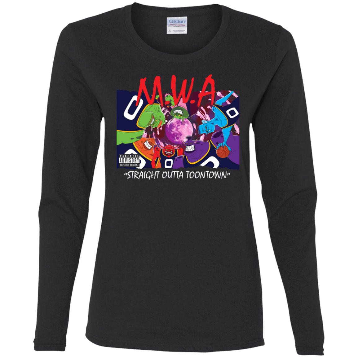 T-Shirts Black / S Straight Outta Toontown Women's Long Sleeve T-Shirt