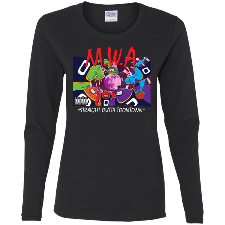 T-Shirts Black / S Straight Outta Toontown Women's Long Sleeve T-Shirt