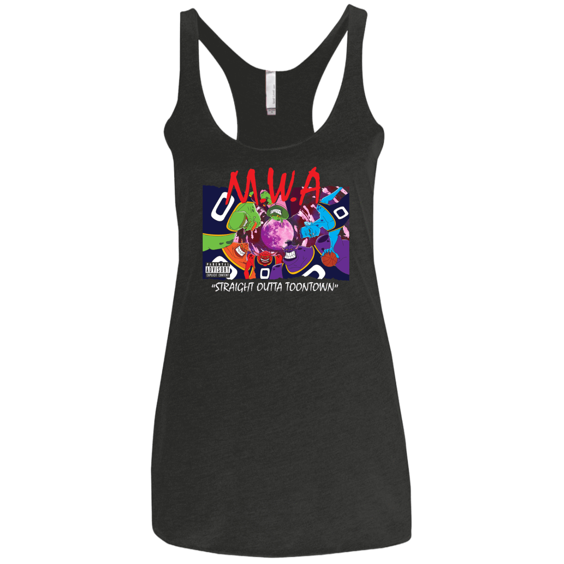 T-Shirts Vintage Black / X-Small Straight Outta Toontown Women's Triblend Racerback Tank