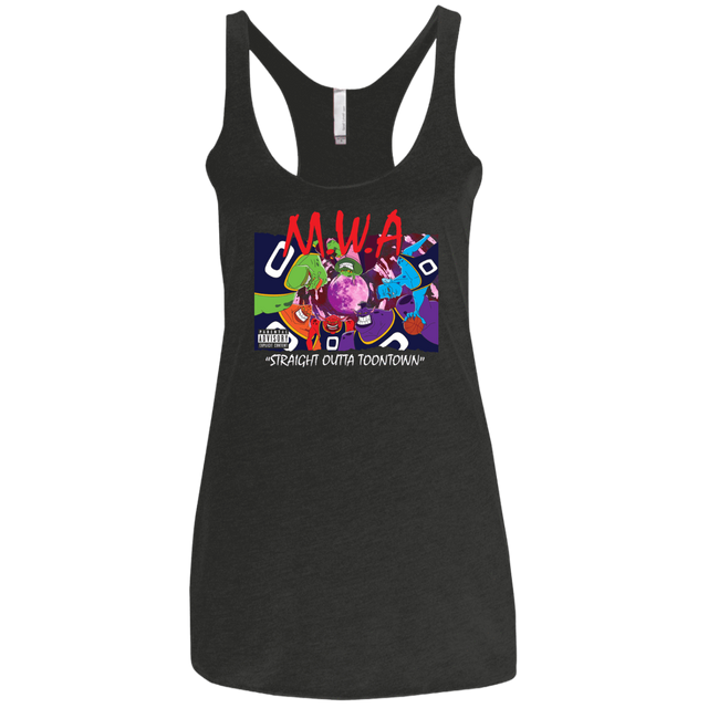 T-Shirts Vintage Black / X-Small Straight Outta Toontown Women's Triblend Racerback Tank