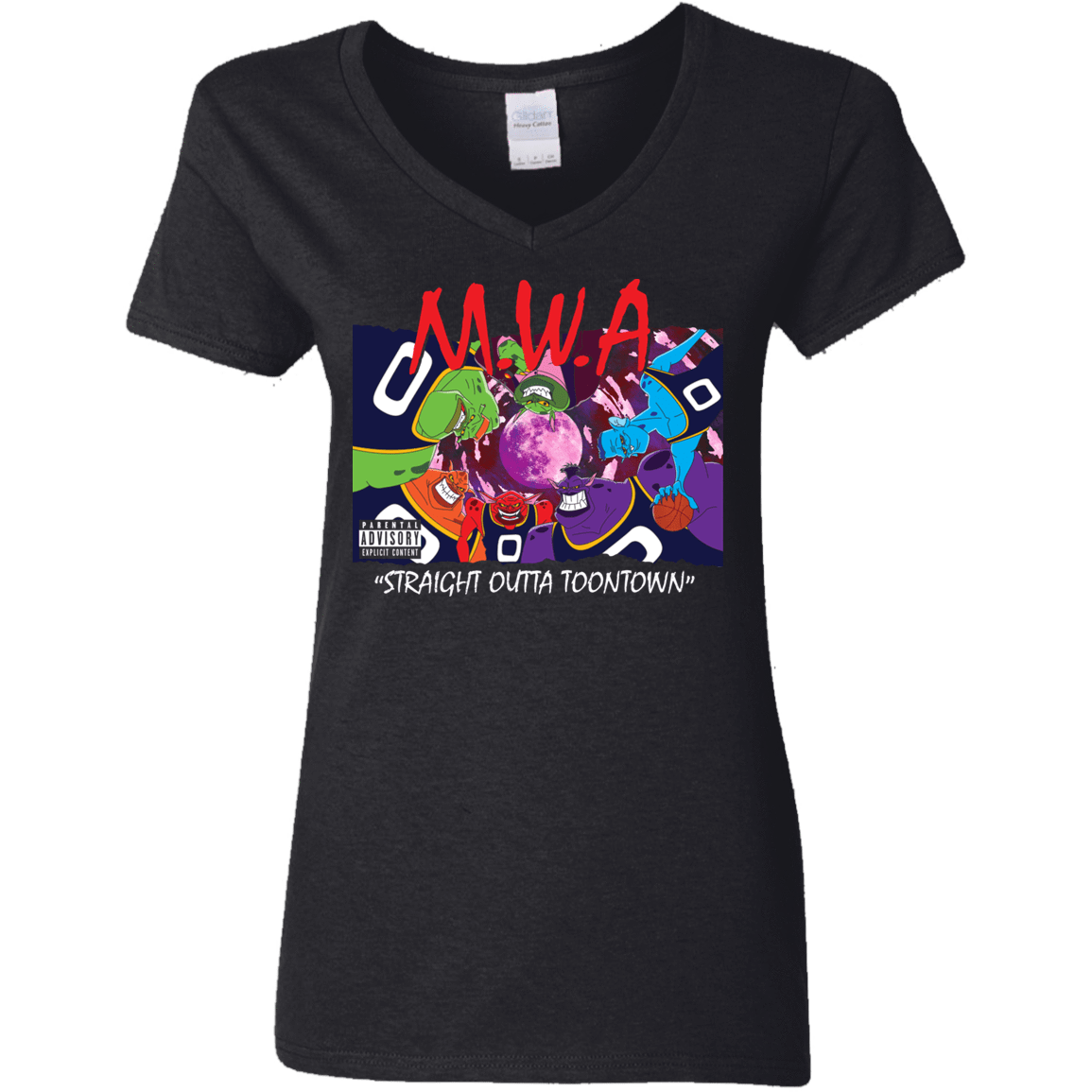 T-Shirts Black / S Straight Outta Toontown Women's V-Neck T-Shirt