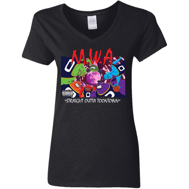 T-Shirts Black / S Straight Outta Toontown Women's V-Neck T-Shirt