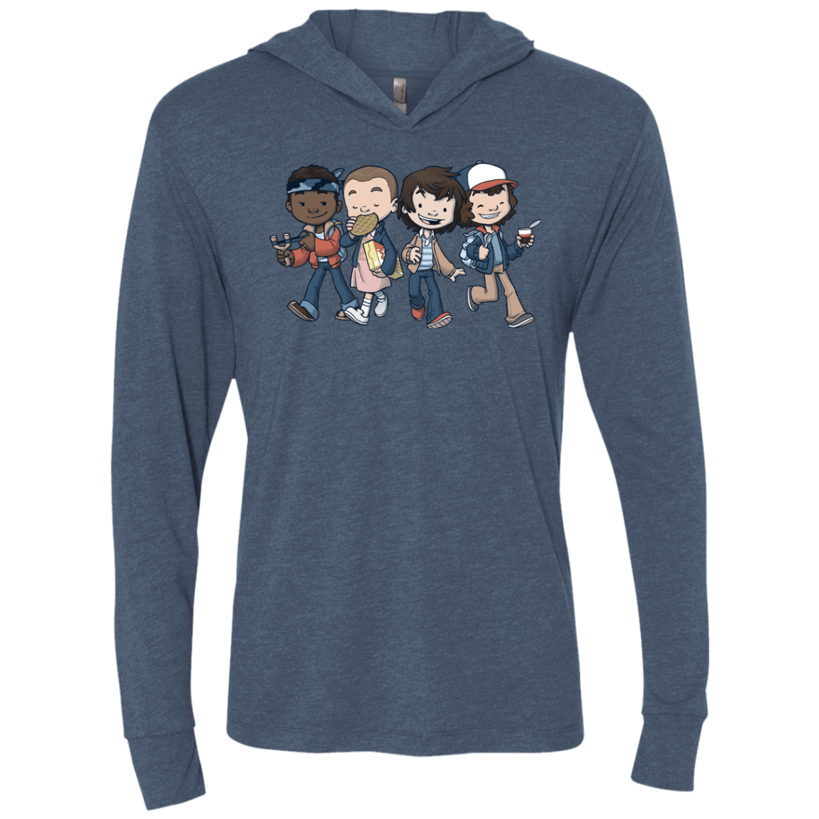 T-Shirts Indigo / X-Small Strange BFF Triblend Long Sleeve Hoodie Tee