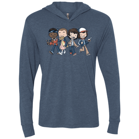 T-Shirts Indigo / X-Small Strange BFF Triblend Long Sleeve Hoodie Tee