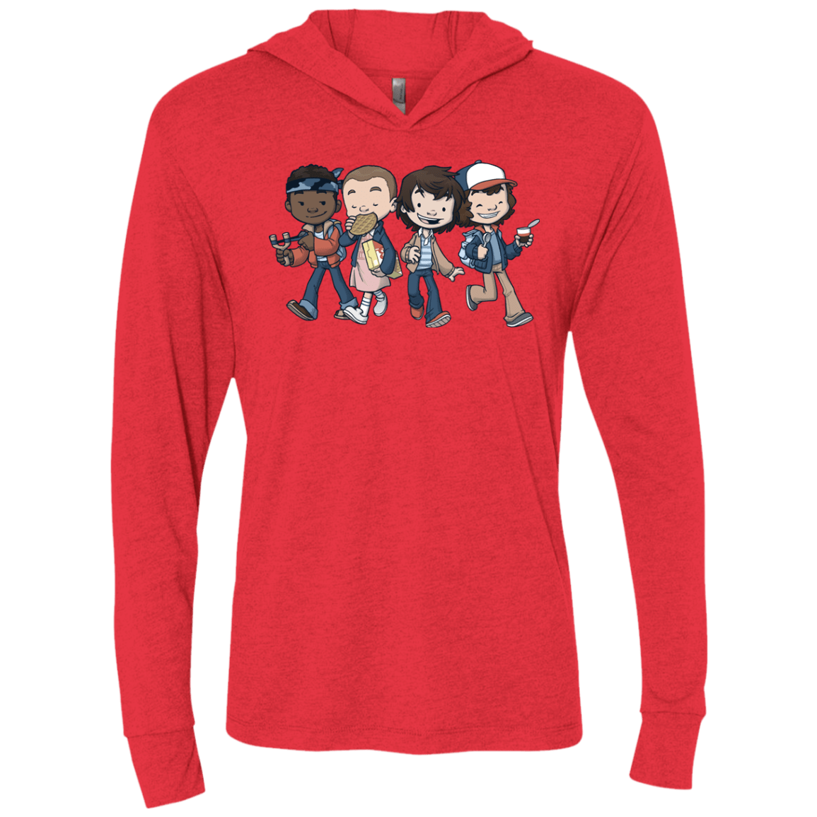 T-Shirts Vintage Red / X-Small Strange BFF Triblend Long Sleeve Hoodie Tee