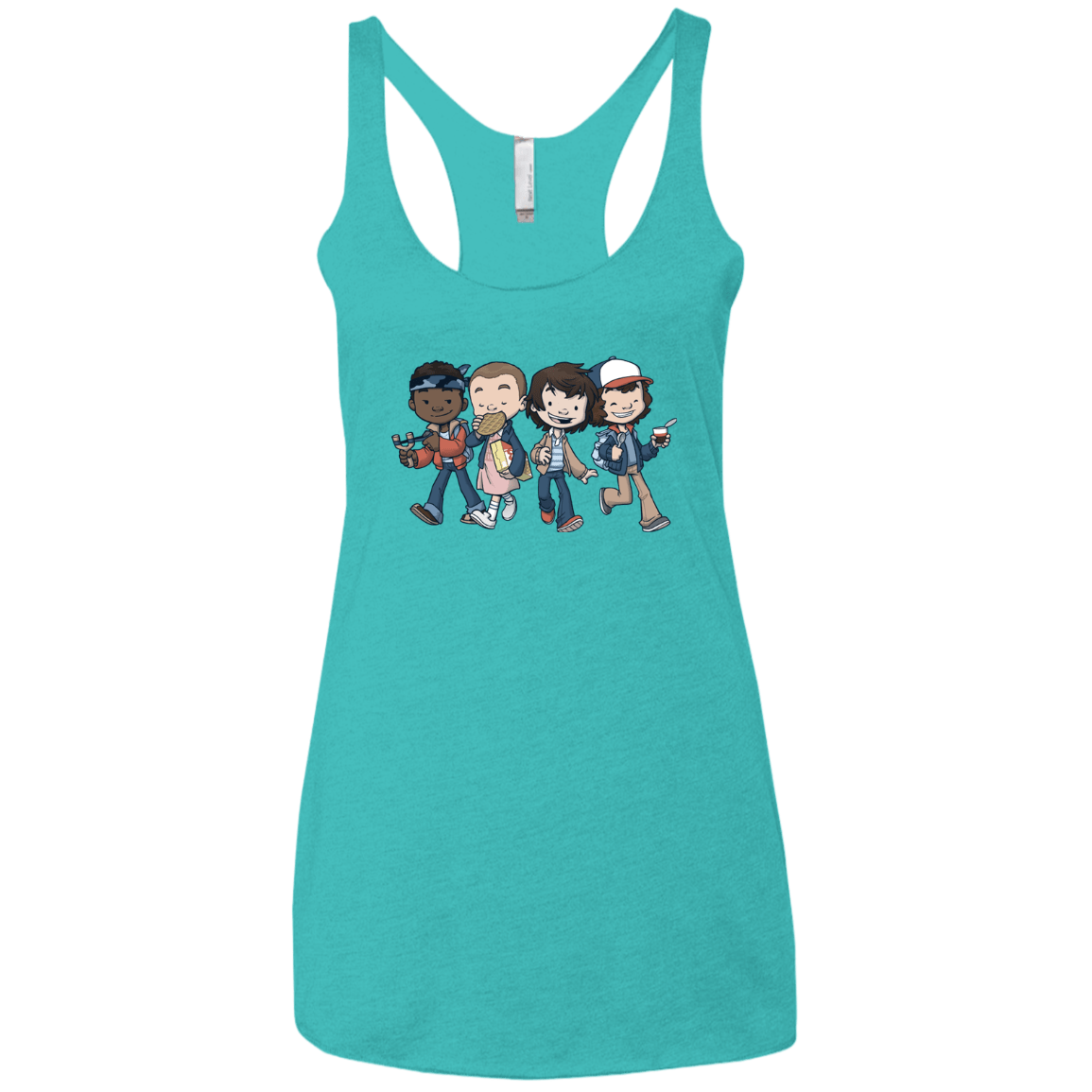 T-Shirts Tahiti Blue / X-Small Strange BFF Women's Triblend Racerback Tank