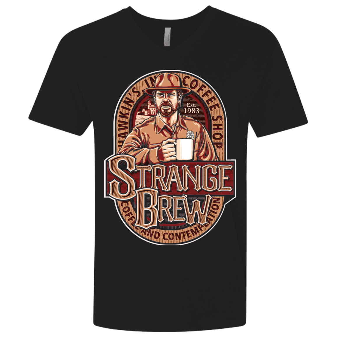 T-Shirts Black / X-Small STRANGE BREW Men's Premium V-Neck