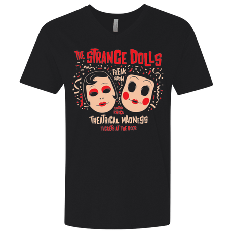 T-Shirts Black / X-Small STRANGE DOLLS Men's Premium V-Neck