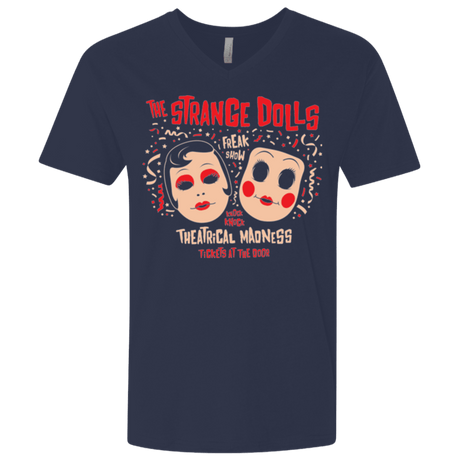 T-Shirts Midnight Navy / X-Small STRANGE DOLLS Men's Premium V-Neck