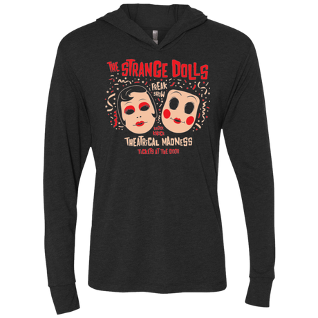 T-Shirts Vintage Black / X-Small STRANGE DOLLS Triblend Long Sleeve Hoodie Tee