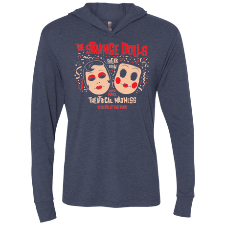 T-Shirts Vintage Navy / X-Small STRANGE DOLLS Triblend Long Sleeve Hoodie Tee