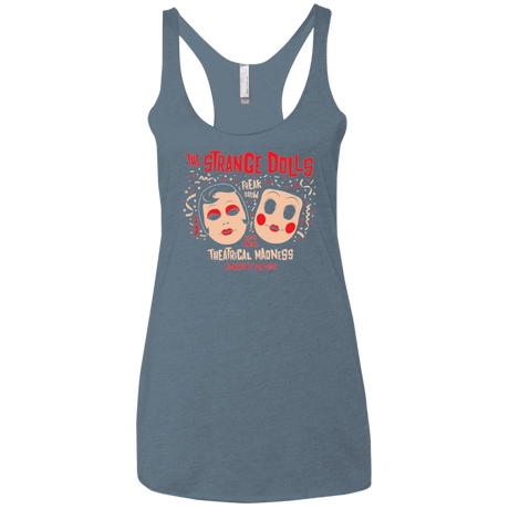 T-Shirts Indigo / X-Small STRANGE DOLLS Women's Triblend Racerback Tank